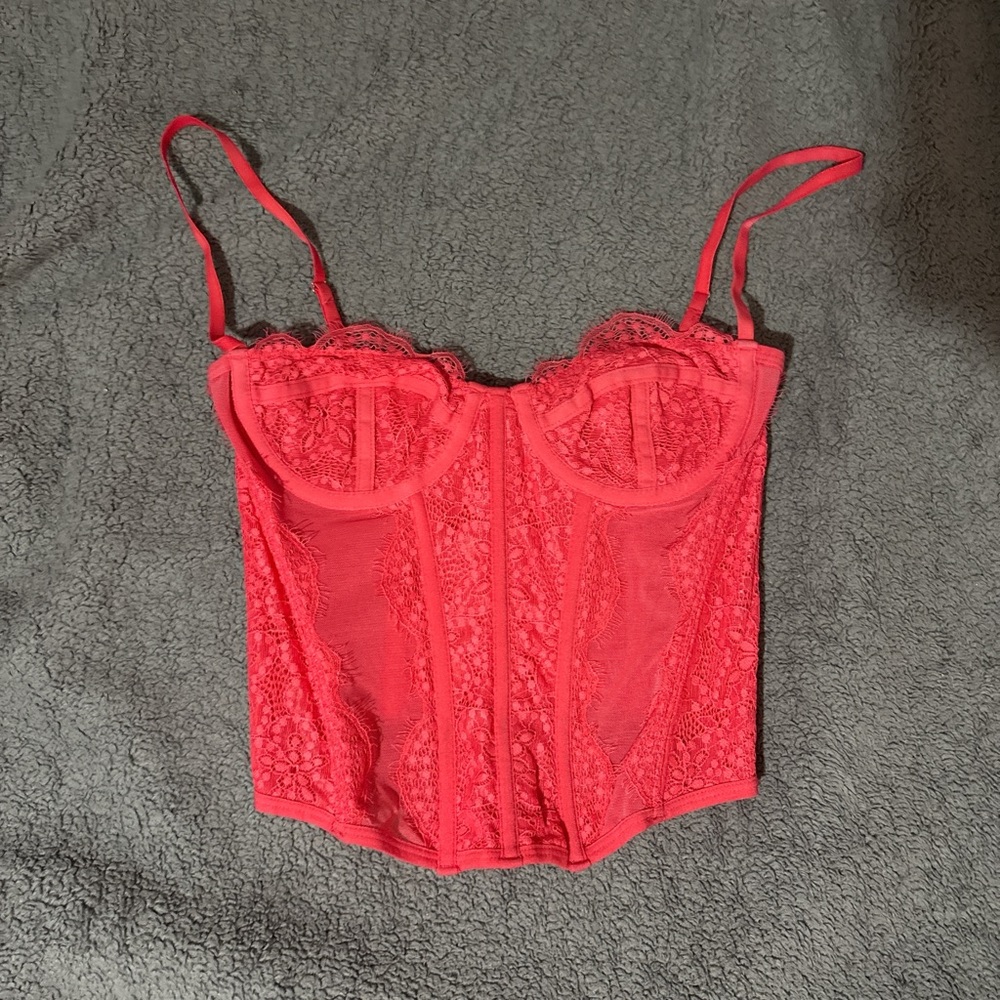 Coal Lace Bustier Top